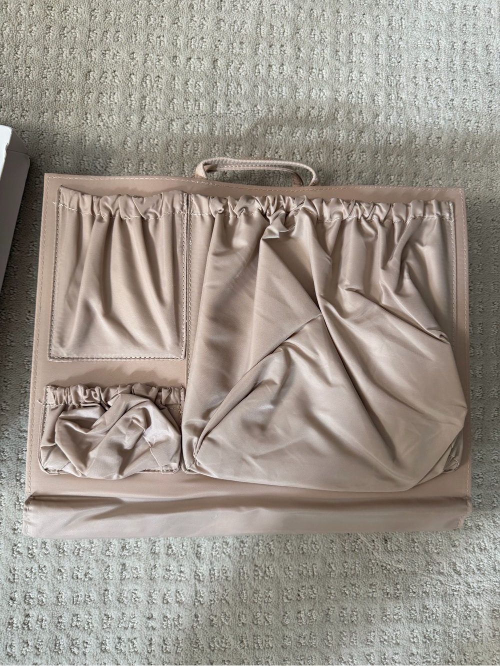 Tote Savvy Almond Tote Organizer Insert with Multiple Elastic Pockets